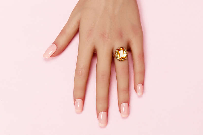 Light of Day - Citrine Filigree Vintage Ring