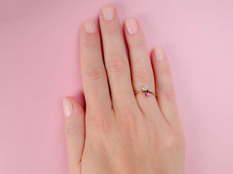 The Mystery Within - Moi et Toi Ruby Diamond Ring