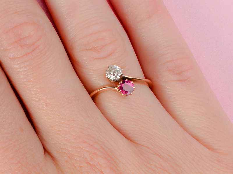 The Mystery Within - Moi et Toi Ruby Diamond Ring