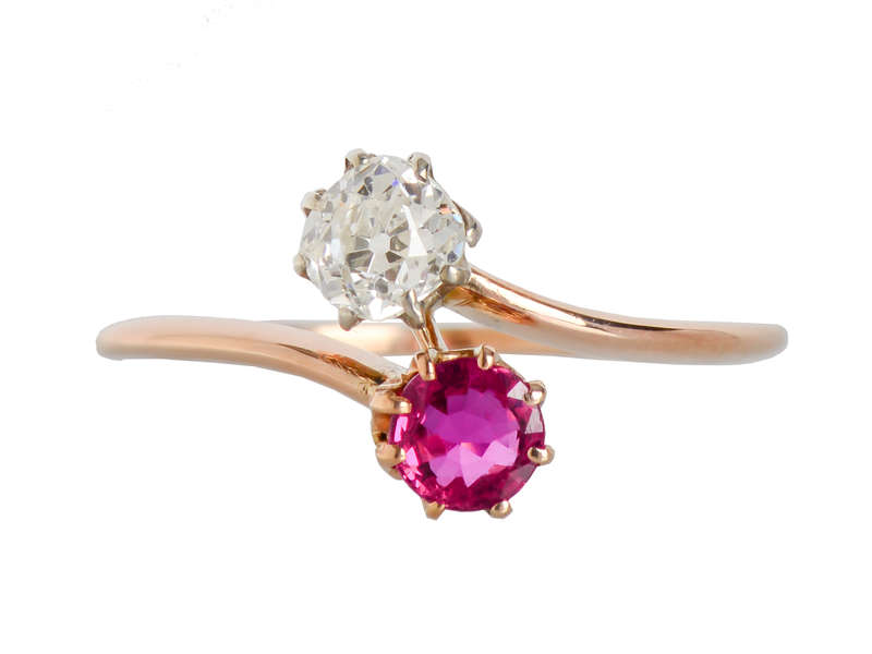 The Mystery Within - Moi et Toi Ruby Diamond Ring