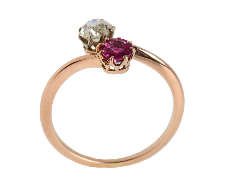 The Mystery Within - Moi et Toi Ruby Diamond Ring