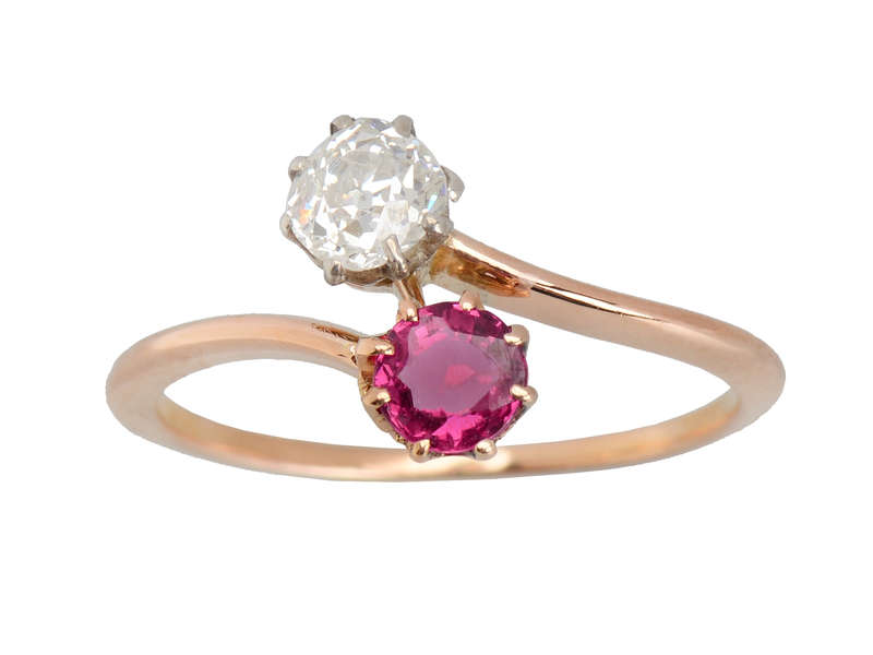 The Mystery Within - Moi et Toi Ruby Diamond Ring