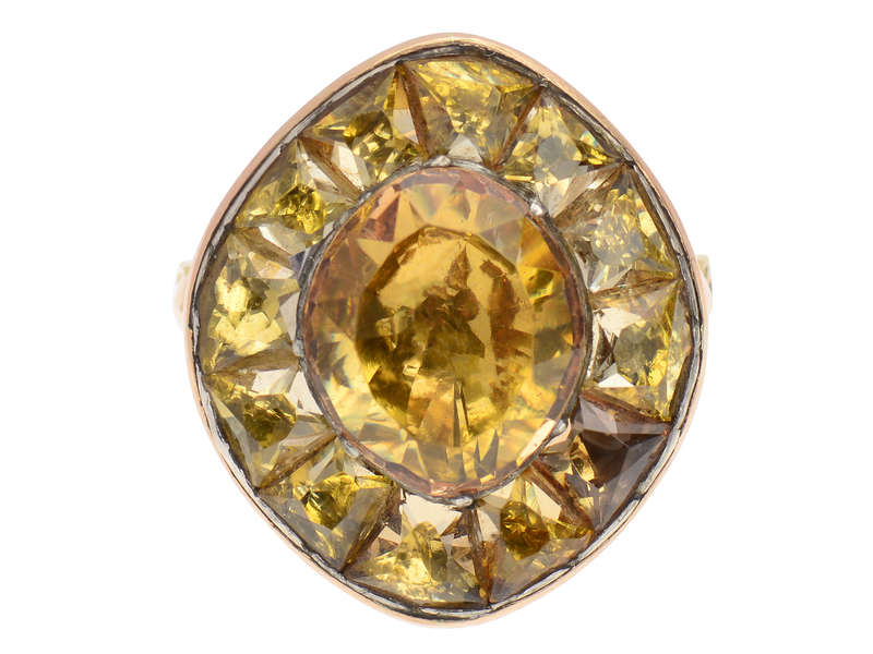 18th Century Iberian Precious Topaz Ring