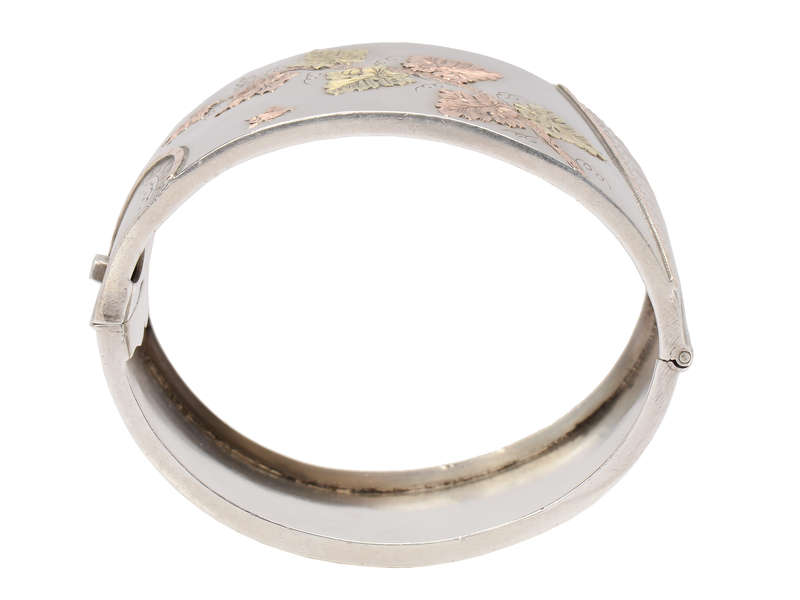 Aesthetic Movement Gold & Silver Wide Bangle