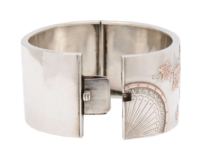 Aesthetic Movement Gold & Silver Wide Bangle