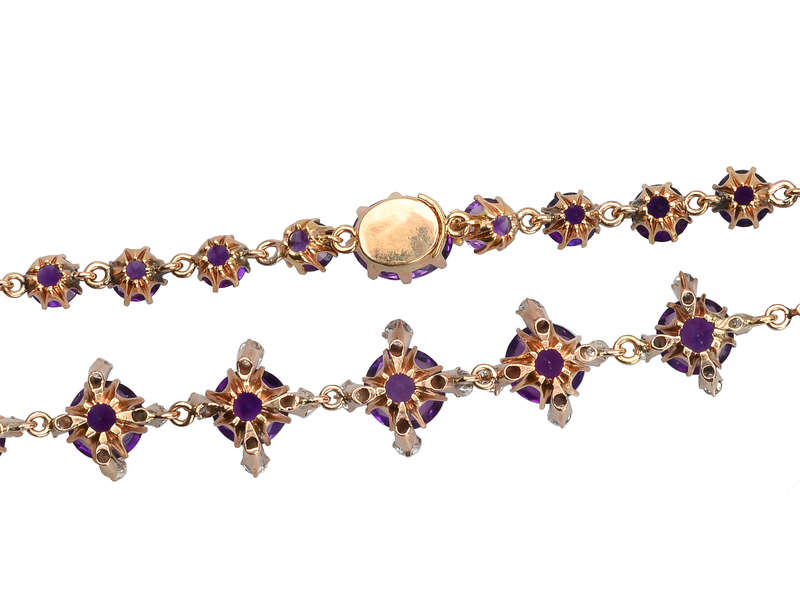 Portrait of Sophistication - Antique Amethyst Diamond Rivière