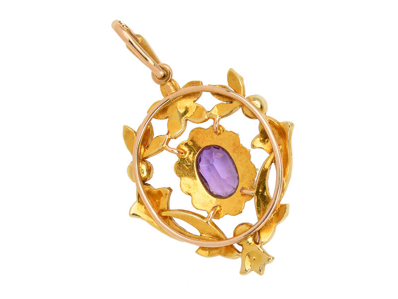 Edwardian Sweet - Amethyst Pearl Pendant