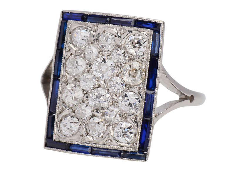 Art Deco Sapphire Diamond Ring