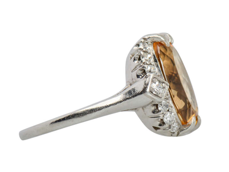 Precious Topaz Diamond Vintage Ring
