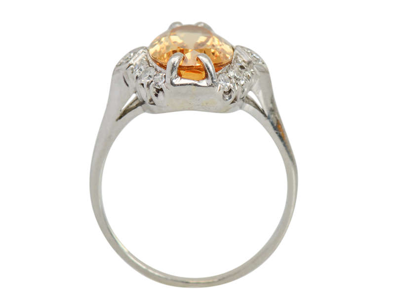 Precious Topaz Diamond Vintage Ring