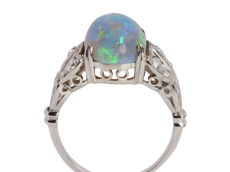Color Symphony - Australian Opal Diamond Ring