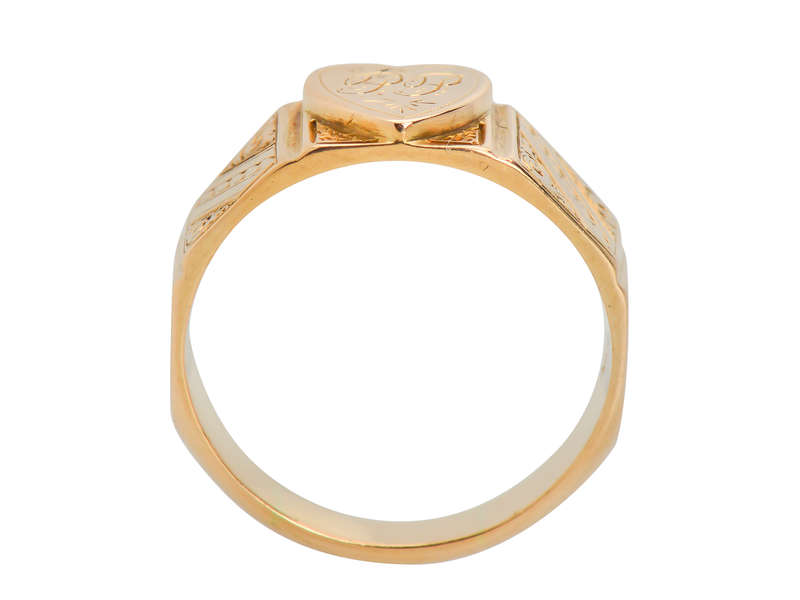 Edwardian Heart Throb - Cigar Band Ring