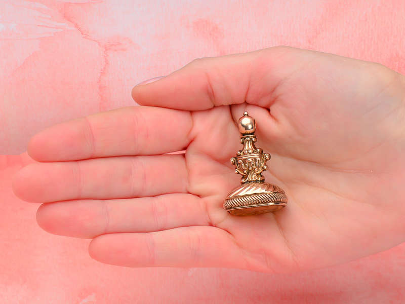 Loyalty - Citrine Rose Gold Dog Fob Seal