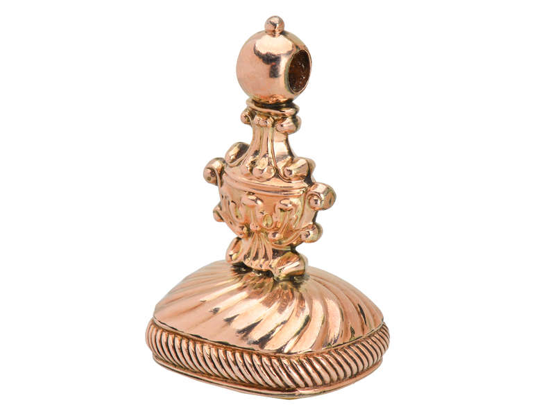 Loyalty - Citrine Rose Gold Dog Fob Seal