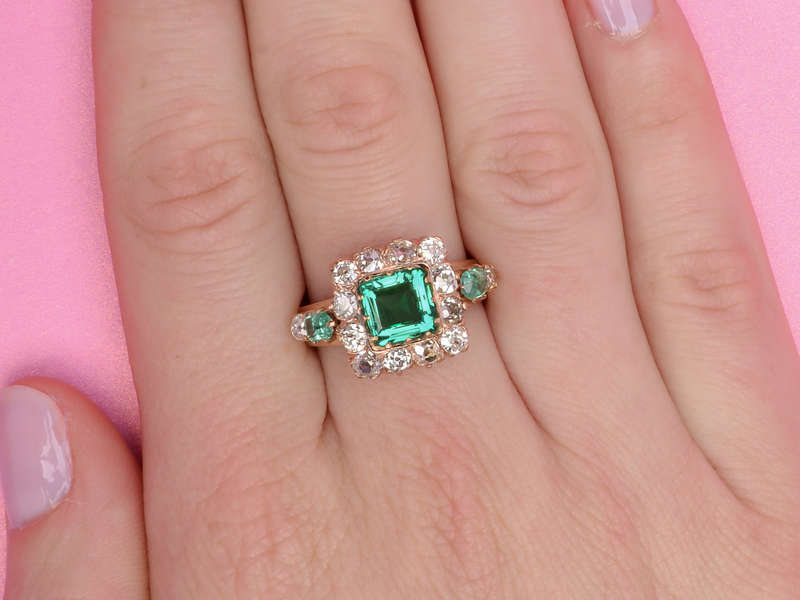 Colombian Emerald Diamond Ring