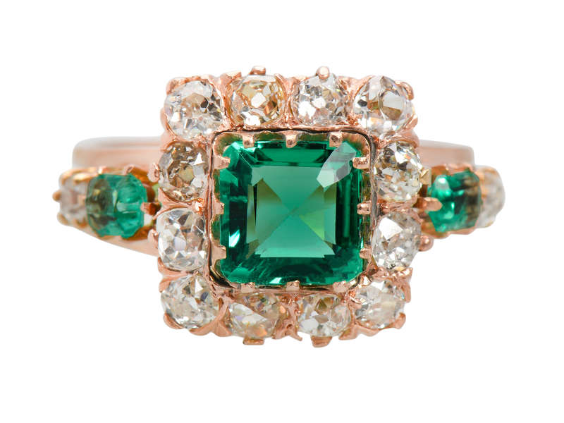 Colombian Emerald Diamond Ring
