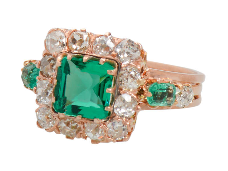 Colombian Emerald Diamond Ring