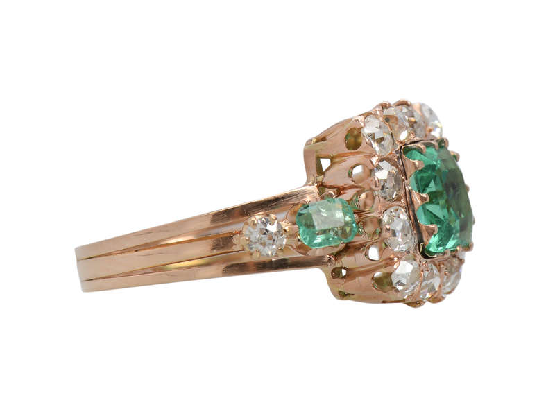 Colombian Emerald Diamond Ring