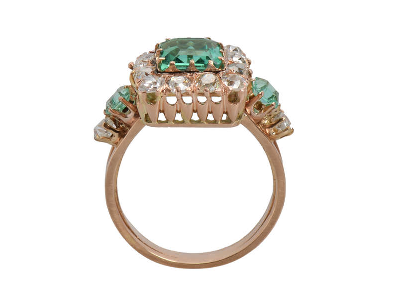 Colombian Emerald Diamond Ring