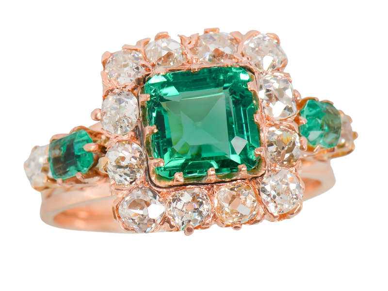 Colombian Emerald Diamond Ring