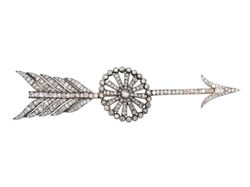 Point the Way - Grand Diamond Target Arrow Brooch