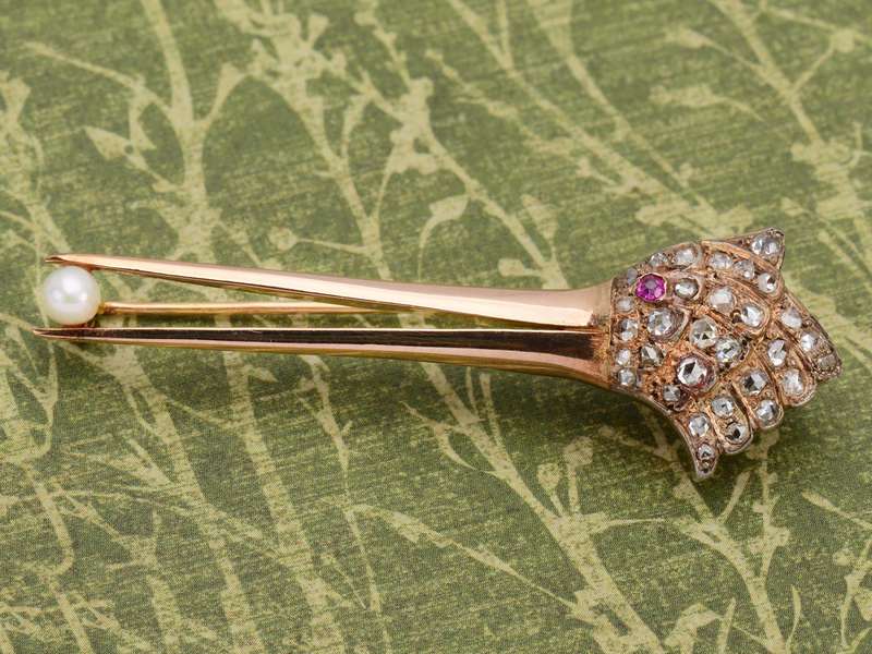 Avian Inspiration - Diamond Bird Brooch