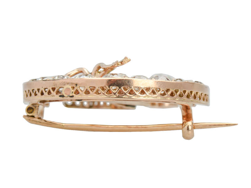 Antique Moon & Star Butterfly Brooch