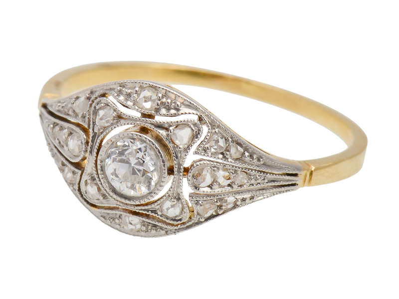 Engagement Elegance -  Antique Diamond Ring