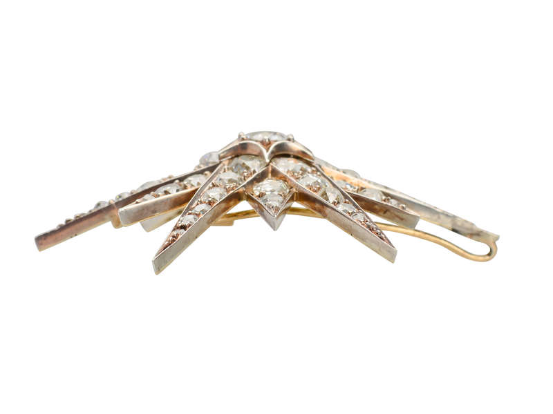 Magnificent Victorian Diamond Star Pendant 5.55 Carats
