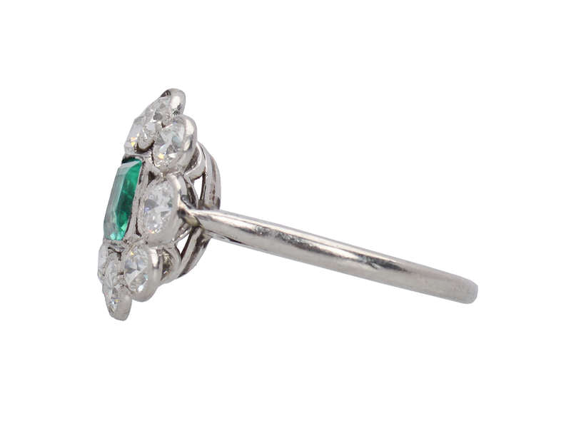 Colombian Emerald Diamond Engagement Ring
