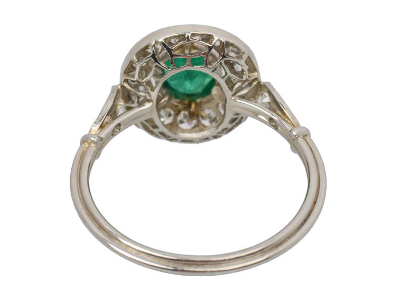 May Birthstone Emerald Ring - Art Deco Vibes