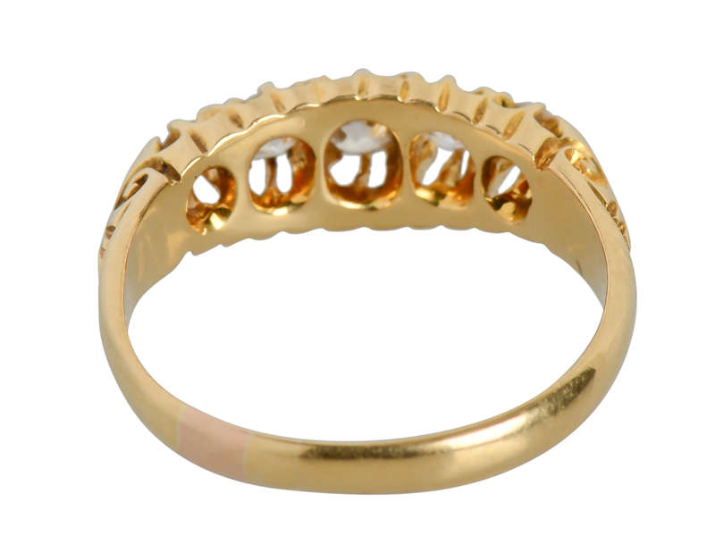 Stackable Five Diamond Wedding Ring From 1909