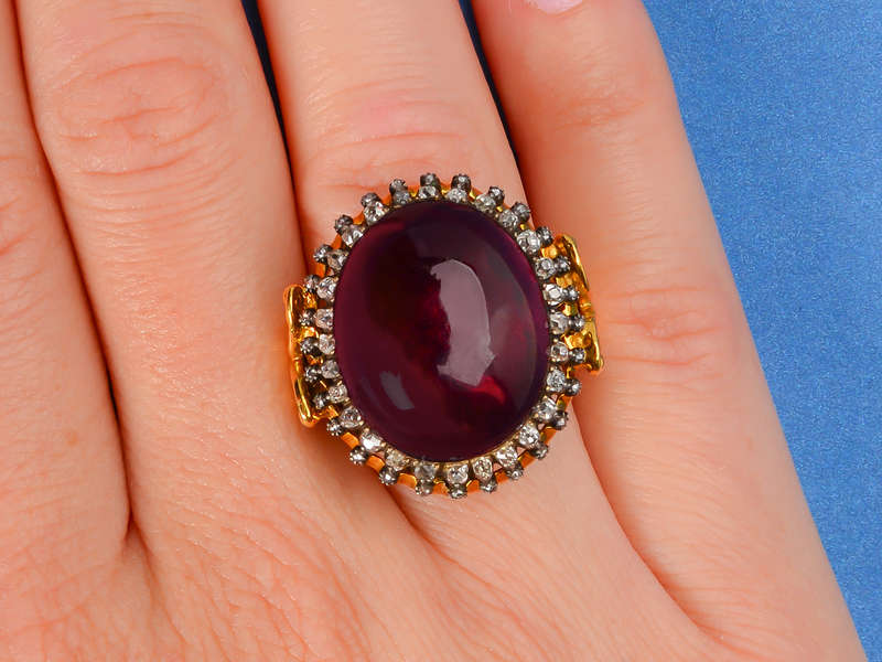 Don't Hold Back - Lavish Garnet Diamond Ring