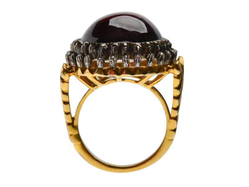 Don't Hold Back - Lavish Garnet Diamond Ring