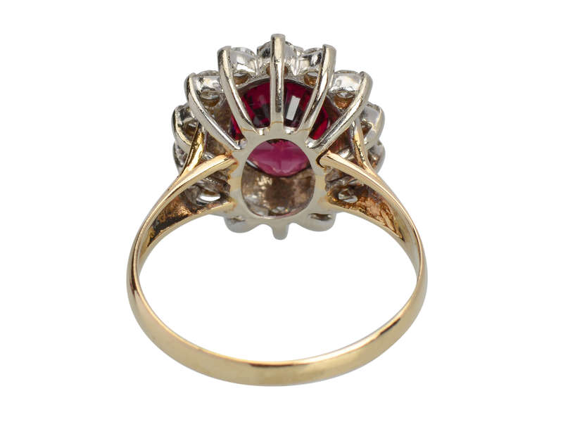 Rhodolite Ritz - Vintage Garnet Diamond Ring