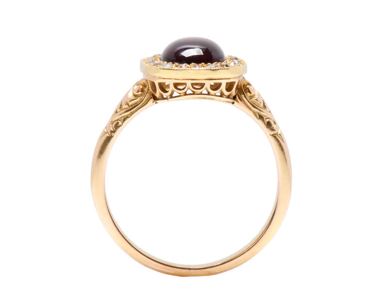 Garnet Genteel - Antique 18k Gold Diamond Ring