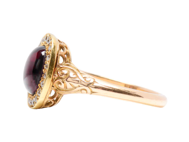 Garnet Genteel - Antique 18k Gold Diamond Ring