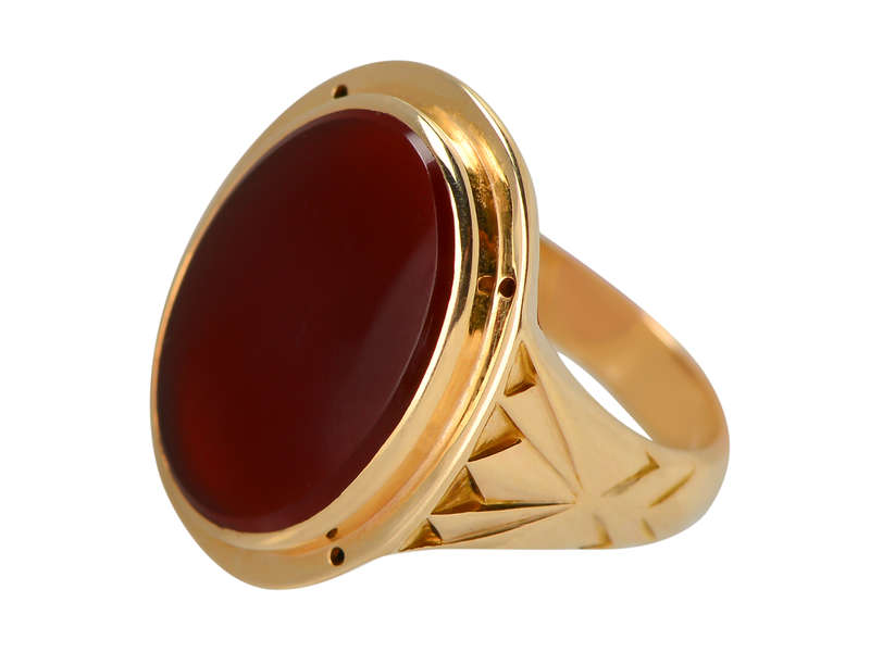 Larter & Sons Carnelian Art Deco Ring