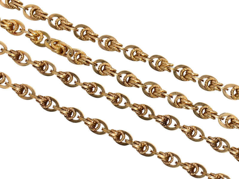 Antique 14k Gold Fancy Chain of 18.75 Inches