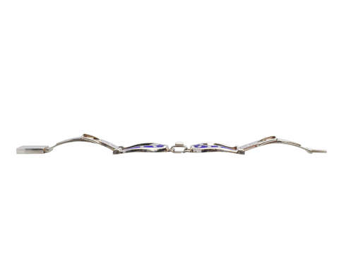 Signed Gucci Sterling Enamel Horseshoe Bracelet