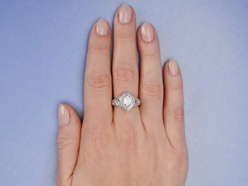 Artistry - Hexagon Diamond Platinum Ring