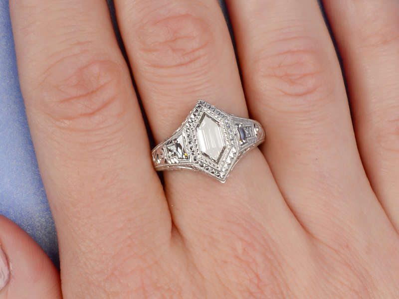 Artistry - Hexagon Diamond Platinum Ring