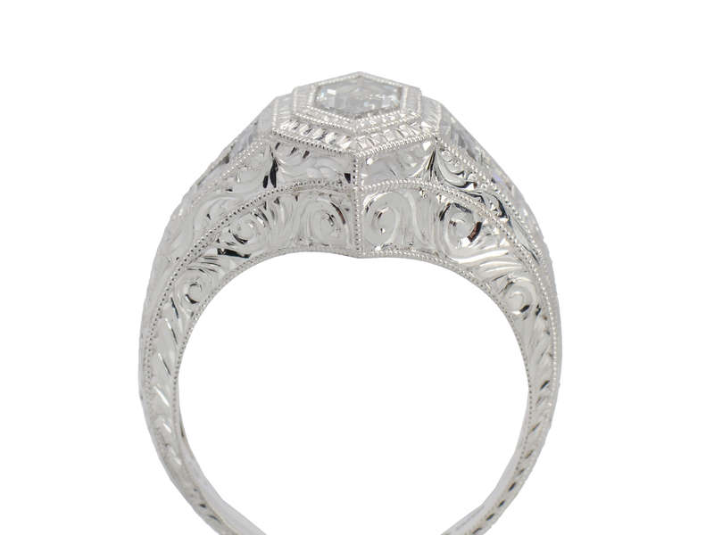 Artistry - Hexagon Diamond Platinum Ring