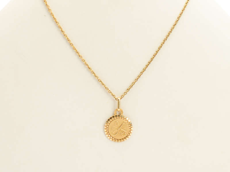 Libra Zodiac French 18k Gold Charm by Perroud