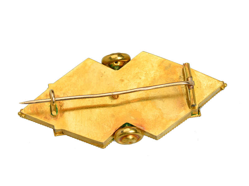 Exceptional Micro Mosaic Brooch of Doves - Original Box