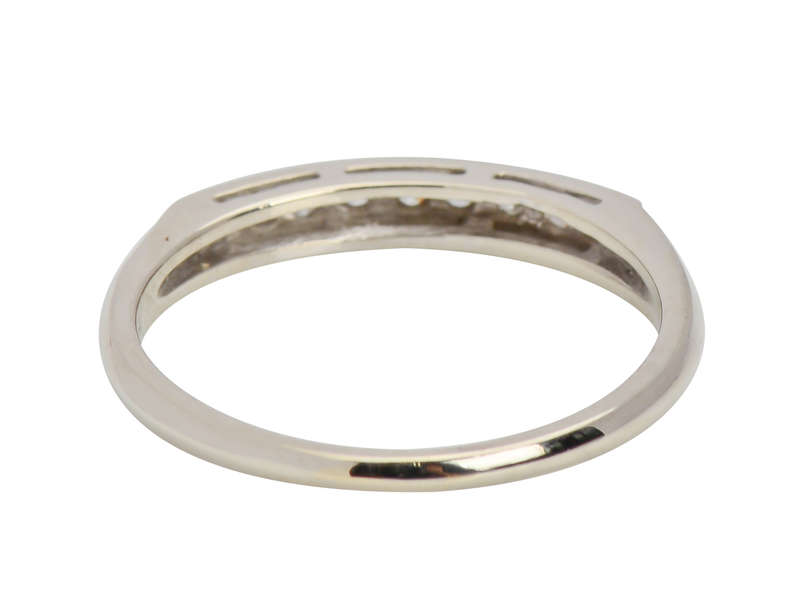 Nine Diamond Half Eternity Band in White Gold