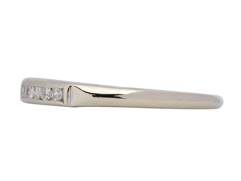 Nine Diamond Half Eternity Band in White Gold