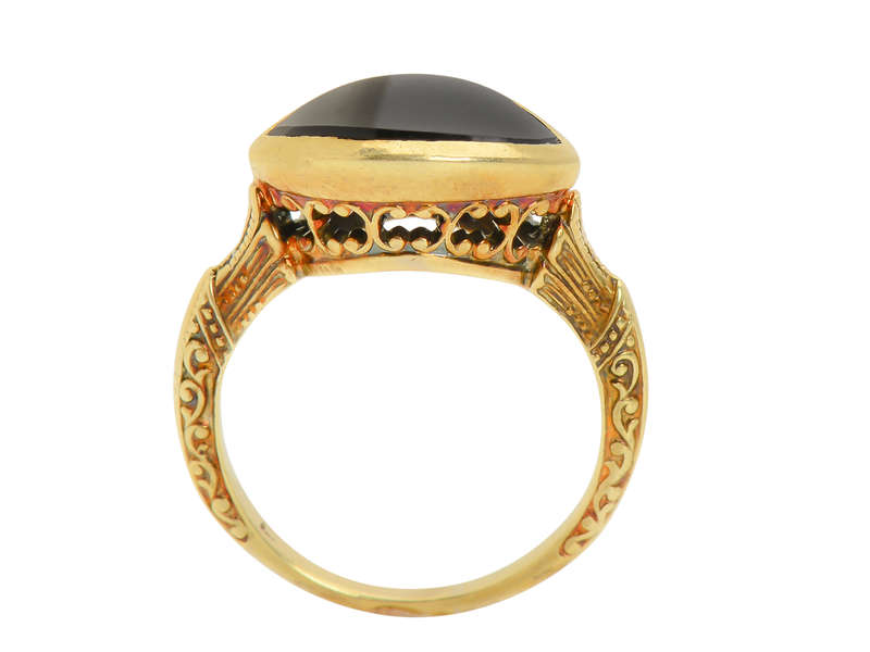 Art Deco Onyx Ring - Fab Setting