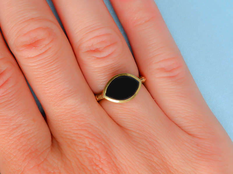 Art Deco Onyx Ring - Fab Setting
