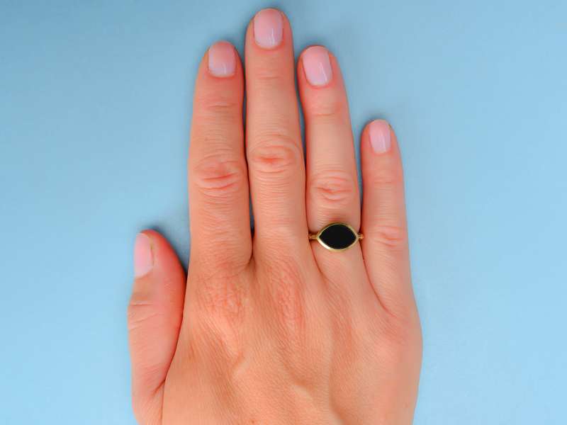 Art Deco Onyx Ring - Fab Setting